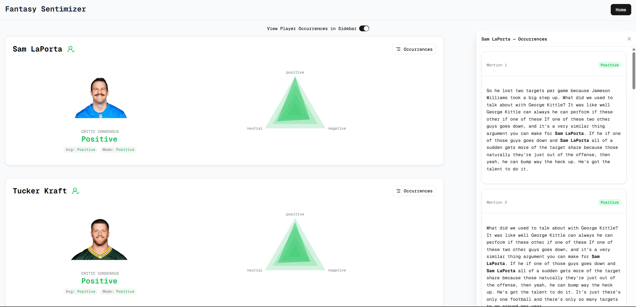 Fantasy Sentimizer screenshot